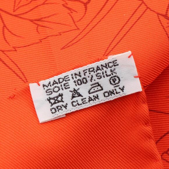 HERMES Red Silk Scarf - Picture 3 of 6